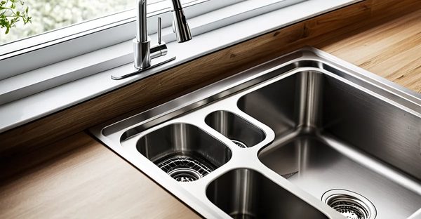 Organisateur évier écologique : gain d'espace et durabilité